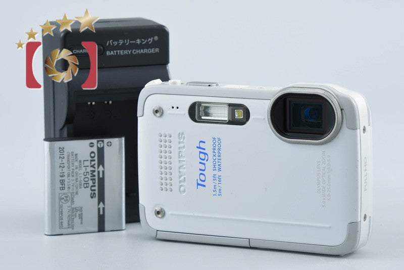 "Count 4,042" Olympus Stylus TG-630 Tough White 12.0MP Waterproof Digital Camera
