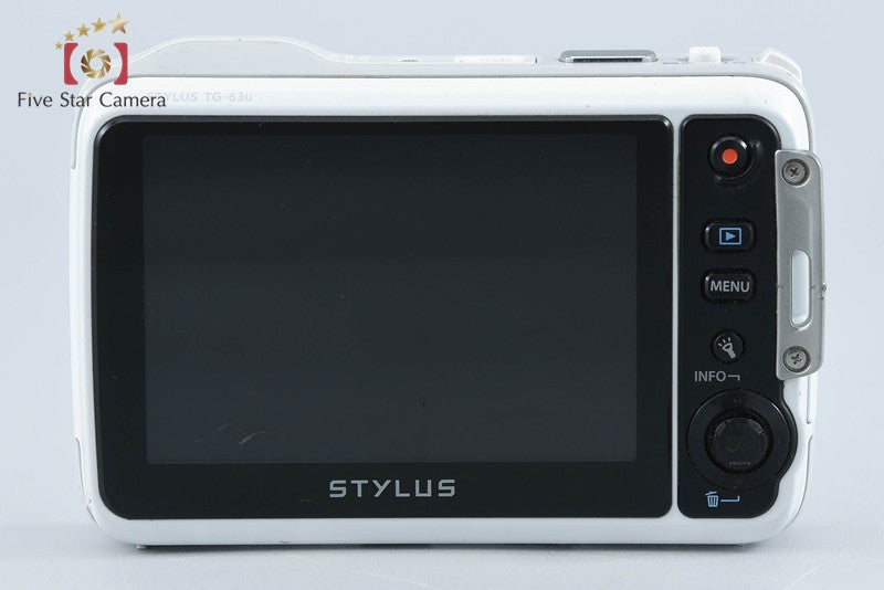 "Count 4,042" Olympus Stylus TG-630 Tough White 12.0MP Waterproof Digital Camera
