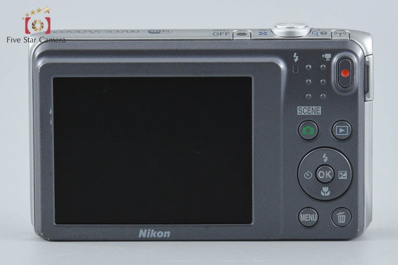 Nikon COOLPIX S3700 Silver 20.1 MP Digital Camera