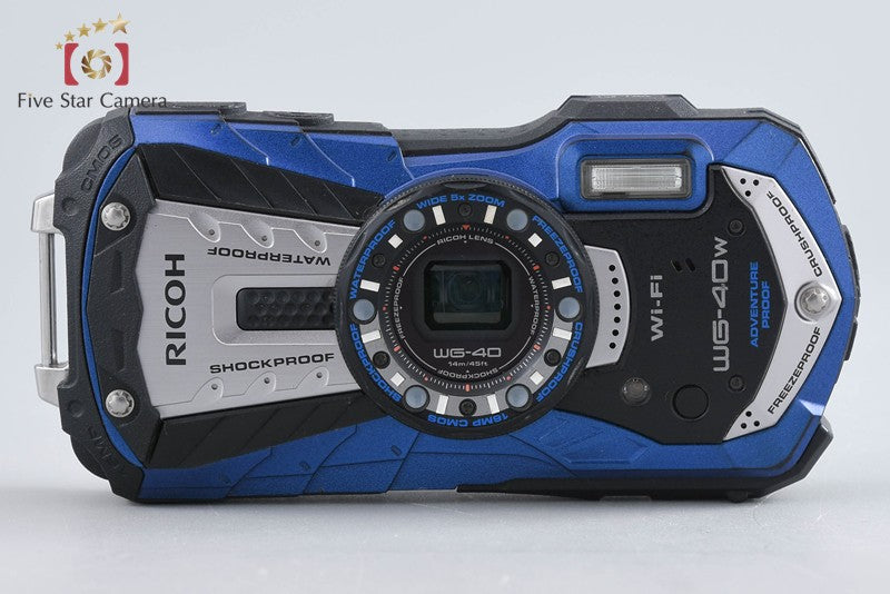 "Shutter count 2,216" Ricoh Pentax WG-40W Blue 16.0 MP Waterproof Action Camera