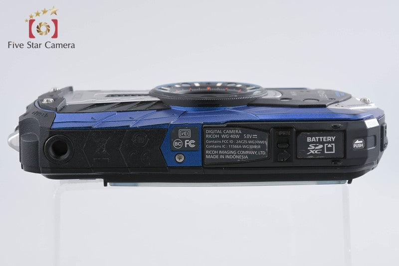 "Shutter count 2,216" Ricoh Pentax WG-40W Blue 16.0 MP Waterproof Action Camera
