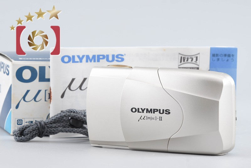 Olympus μ[mju:]-II Champagne Gold 35mm Point & Shoot Film Camera w/ Box