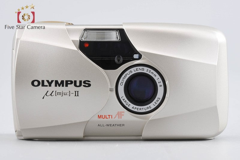 Olympus μ[mju:]-II Champagne Gold 35mm Point & Shoot Film Camera w/ Box