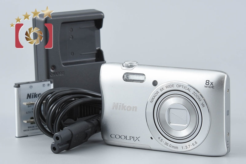 Nikon COOLPIX S3700 Silver 20.1 MP Digital Camera