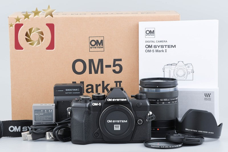 OM SYSTEM OLYMPUS OM-5 Mark II Black 20.3MP 14-150 Lens [Japanese Language Only]