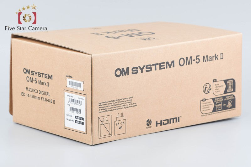 OM SYSTEM OLYMPUS OM-5 Mark II Black 20.3MP 14-150 Lens [Japanese Language Only]