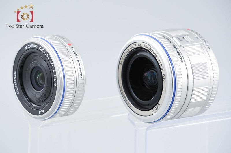"Count 1,420" Olympus PEN E-P1 White 12.3 MP Digital Camera 14-42 17 Lenses