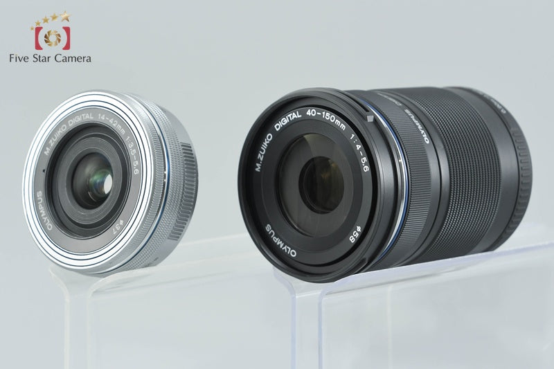 Olympus OM-D E-M10 Mark III Silver 16.1 MP 14-42 40-150 EZ Lenses w/ Box