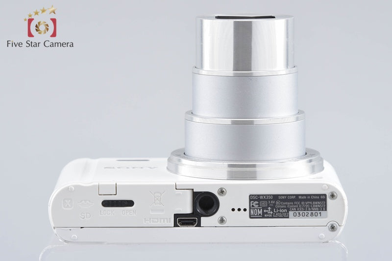 Sony Cyber-Shot DSC-WX350 White 18.2 MP Digital Camera [Multiple Languages]