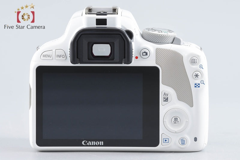 "Count 5,260" Canon EOS Kiss X7 / Rebel SL1 / 100D White 18.0 MP DSLR Camera