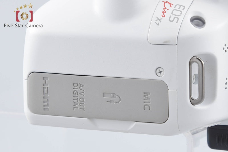"Count 5,260" Canon EOS Kiss X7 / Rebel SL1 / 100D White 18.0 MP DSLR Camera