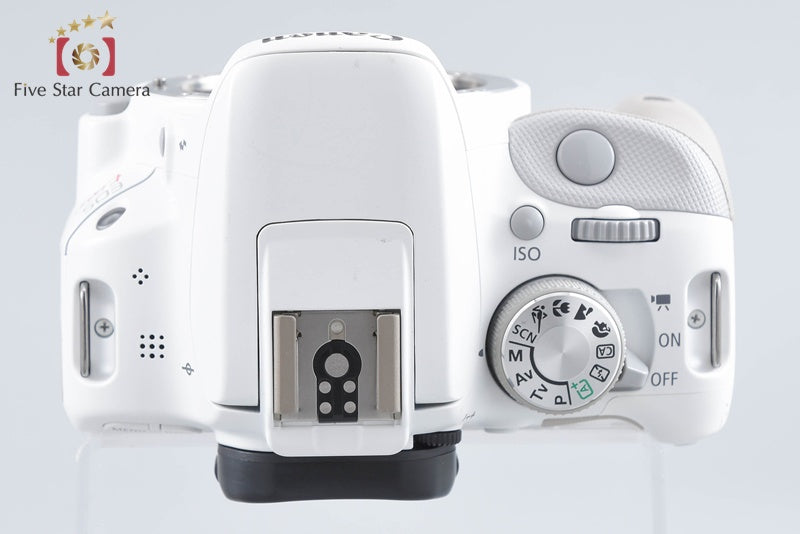 "Count 5,260" Canon EOS Kiss X7 / Rebel SL1 / 100D White 18.0 MP DSLR Camera