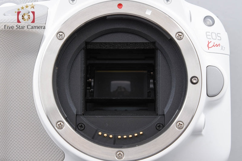 "Count 5,260" Canon EOS Kiss X7 / Rebel SL1 / 100D White 18.0 MP DSLR Camera