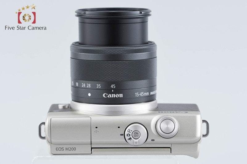 "Count 3,000" Canon EOS M200 Limited Gold 24.1 MP 15-45 Lens Kit w/ Box
