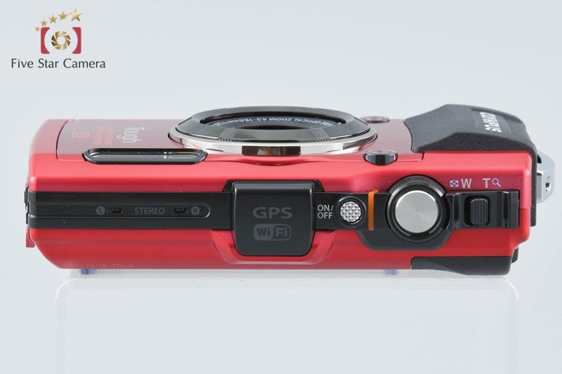 "Shutter count 7" Olympus STYLUS TG-4 Tough Red 16.0 MP Digital Camera