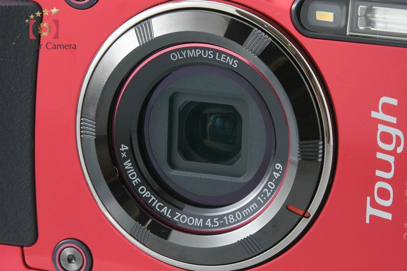 "Shutter count 7" Olympus STYLUS TG-4 Tough Red 16.0 MP Digital Camera