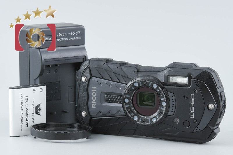 Ricoh Pentax WG-60 Black 16.0 MP Waterproof Action Camera