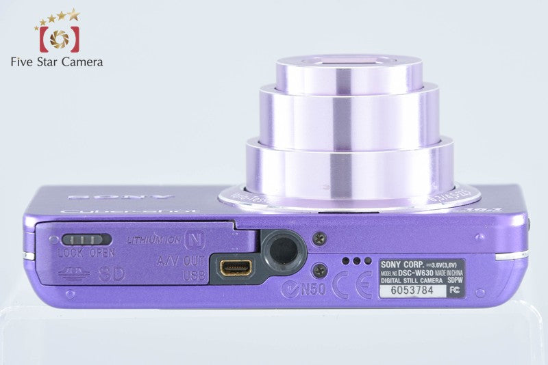 Sony Cyber-Shot DSC-W630 Violet 16.1 MP Digital Camera [Japanese Language Only]
