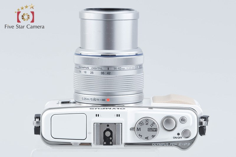 Olympus PEN Lite E-PL3 White 12.3 MP Digital Camera 14-42 Lens
