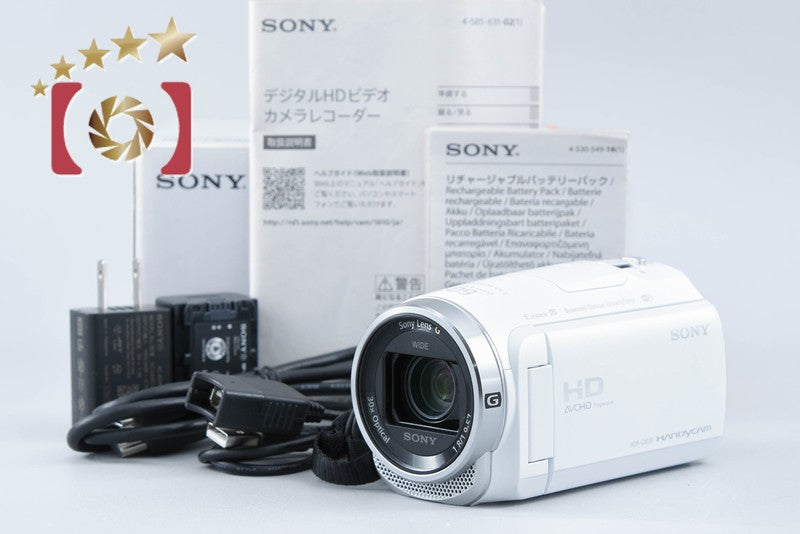 Sony Handycam HDR-CX680 White Digital HD Camcorder w/ Box [Multiple Languages]