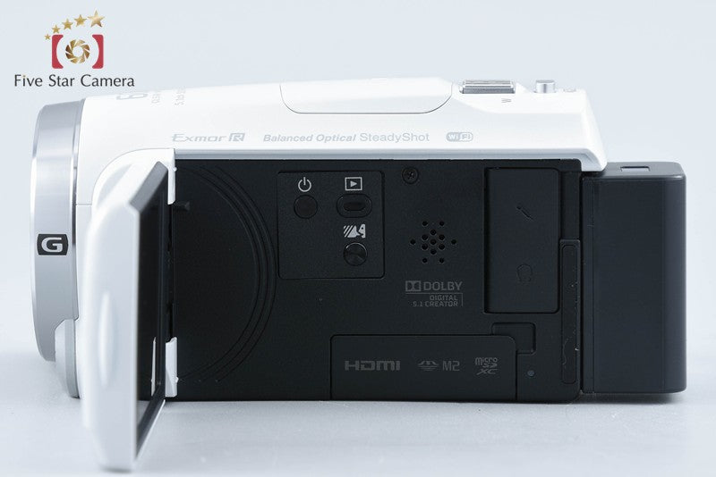 Sony Handycam HDR-CX680 White Digital HD Camcorder w/ Box [Multiple Languages]