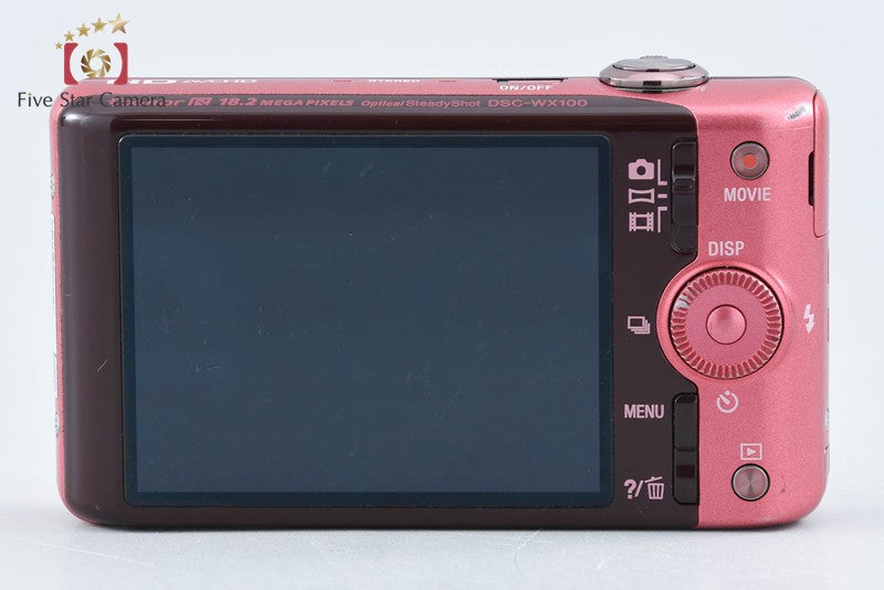 SONY Cyber-shot DSC-WX100 Pink 18.2 MP Digital Camera [Multiple Languages]