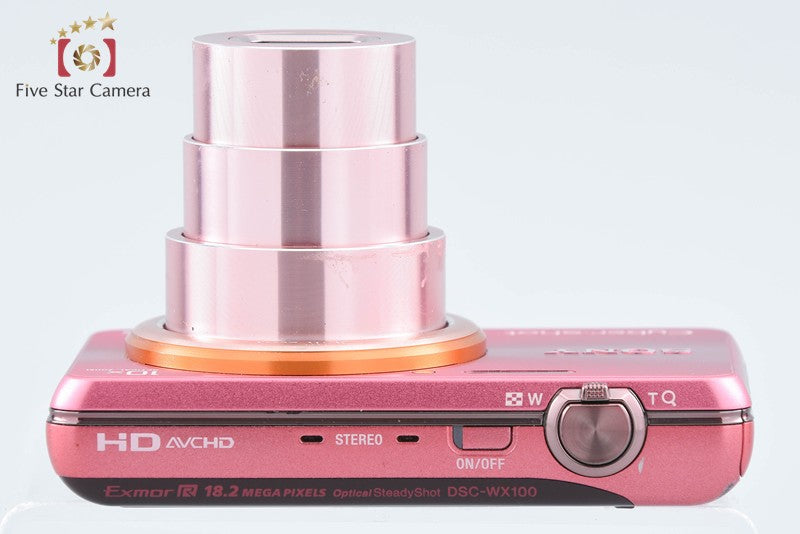 SONY Cyber-shot DSC-WX100 Pink 18.2 MP Digital Camera [Multiple Languages]