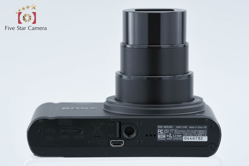 Sony Cyber-Shot DSC-WX350 Black 18.2 MP Digital Camera [Multiple Languages]