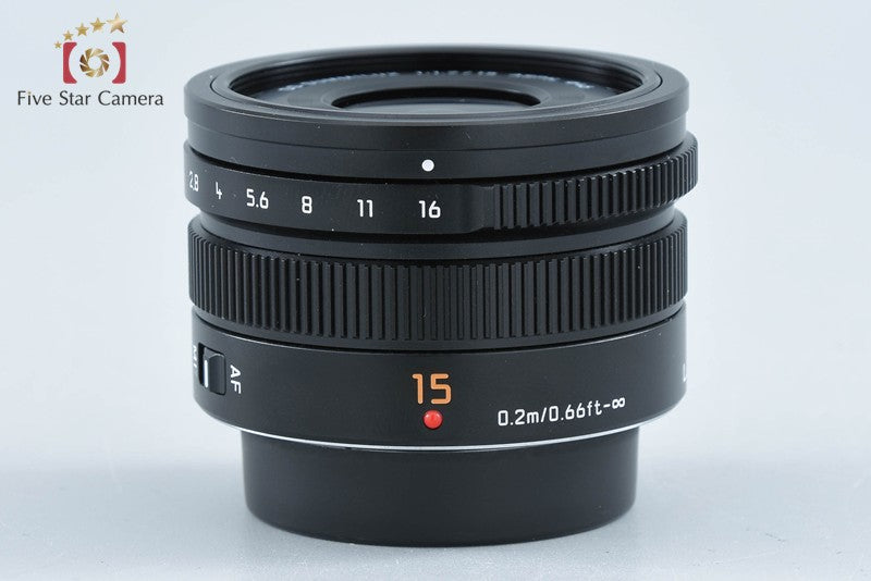 Panasonic LEICA DG SUMMILUX 15mm f/1.7 ASPH. H-X015-K Black