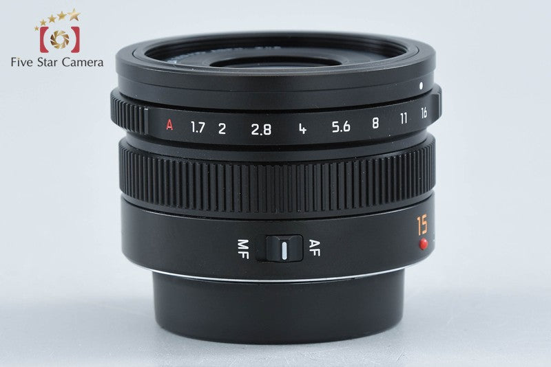 Panasonic LEICA DG SUMMILUX 15mm f/1.7 ASPH. H-X015-K Black