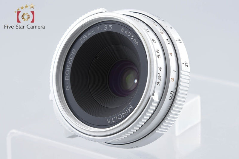 Minolta G-ROKKOR 28mm f/3.5 Silver L39 LTM Leica Thread Mount w/ Box