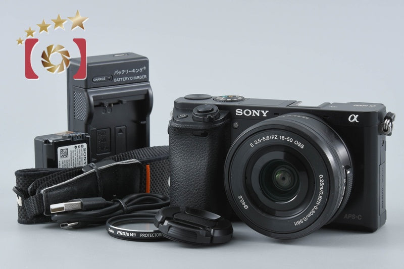 "Count 1,257" Sony α6000 ILCE-6000 Black 24.3 MP 16-50 Lens [Multiple Languages]
