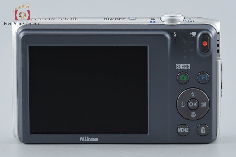 Nikon COOLPIX S3600 Crystal Silver 20.0 MP Digital Camera w/ Box