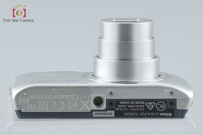Nikon COOLPIX S3600 Crystal Silver 20.0 MP Digital Camera w/ Box