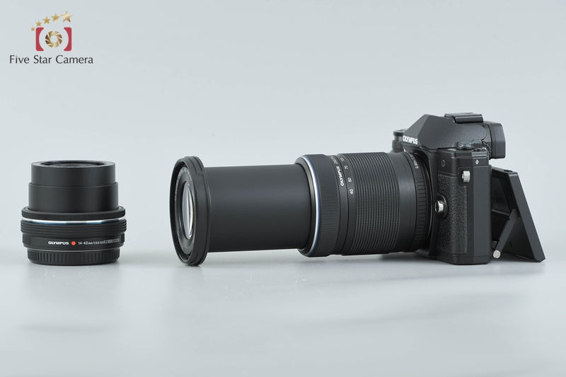 "Count 1,298" Olympus OM-D E-M10 Mark III Black 16.1 MP 14-42 40-150 Lens w/ Box