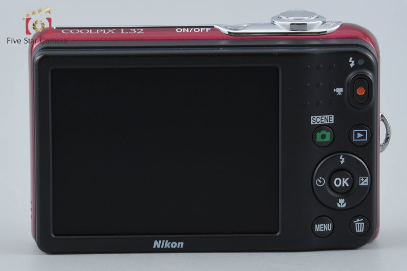Nikon COOLPIX L32 Red 20.1 MP Digital Camera w/ Box