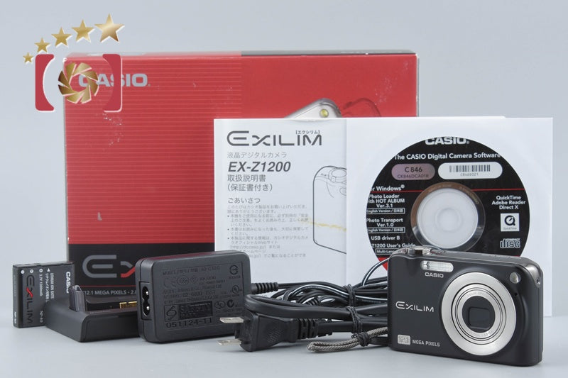 Casio EXILIM ZOOM EX-Z1200 Black 12.1 MP Digital Camera w/ Box