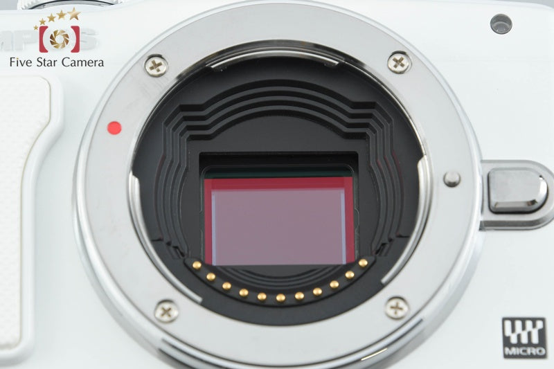 "Count 3,208" Olympus PEN Lite E-PL6 White 16.1MP Digital Mirrorless Camera Body