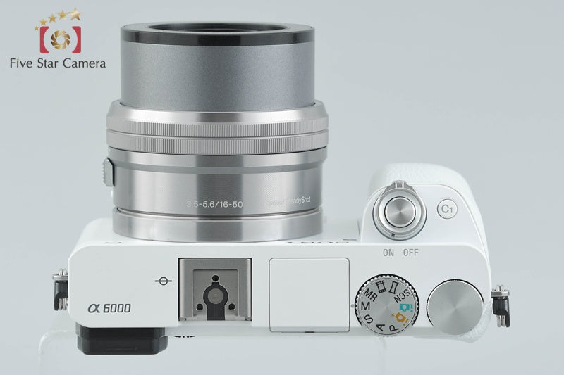 Sony Alpha α6000 ILCE-6000L White 24.3 MP 16-50 Lens [Multiple Languages]