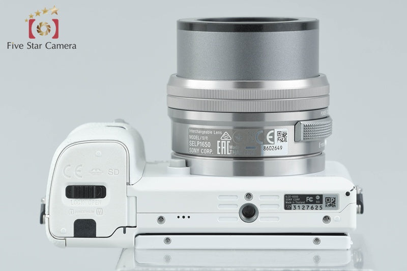 Sony Alpha α6000 ILCE-6000L White 24.3 MP 16-50 Lens [Multiple Languages]