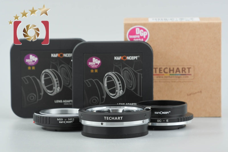 TECHART LM-EA9 + K&F Concept M39-NEX + SC-E Mount Adapter x3 w/ Box