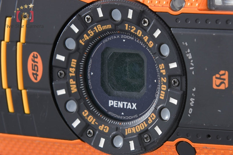 "Count 2,287" Ricoh Pentax WG-3 Orange 16.0 MP Waterproof Action Camera