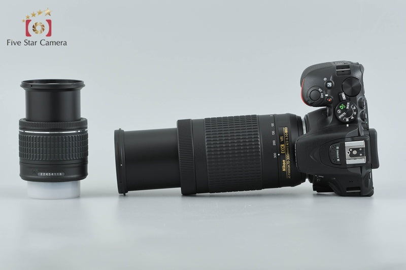"Shutter count 72" Nikon D5600 24.2 MP SLR Digital Camera 18-55 70-300 VR Lenses