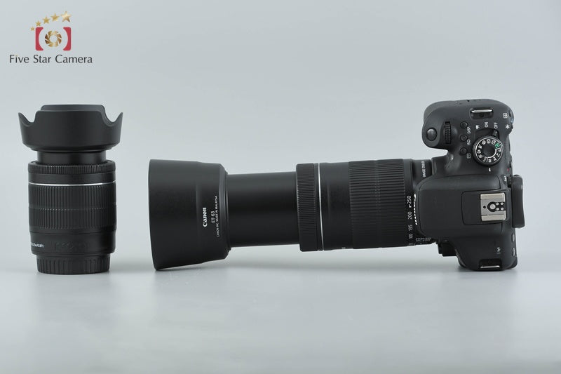 Canon EOS Kiss X8i / Rebel T6i / 750D 24.2 MP DSLR EF-S 18-55 55-250 Lenses