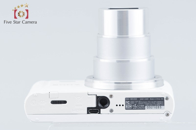 Sony Cyber-Shot DSC-WX350 White 18.2 MP Digital Camera [Multiple Languages]