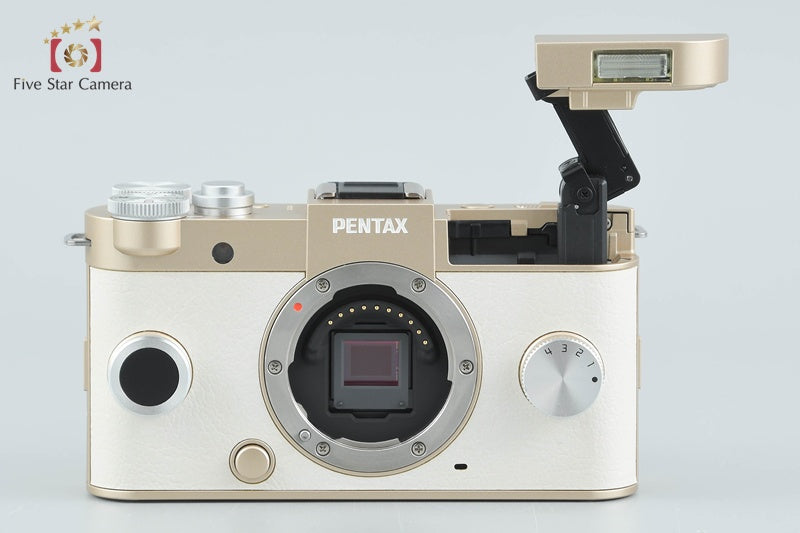 "Count 994" PENTAX Q-S1 Gold x Cream 12.4 MP Digital Mirrorless Camera 5-15 Lens