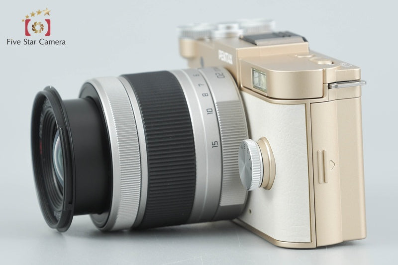 "Count 994" PENTAX Q-S1 Gold x Cream 12.4 MP Digital Mirrorless Camera 5-15 Lens