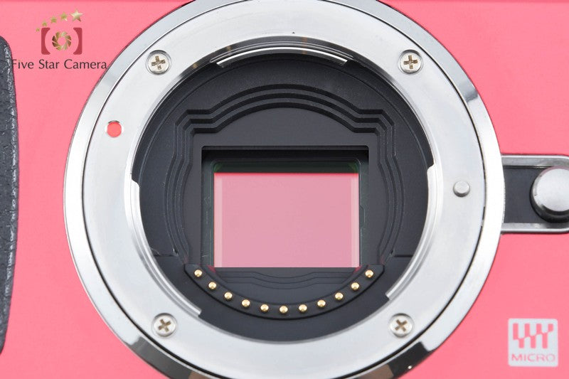 "Count 197" Olympus PEN Lite E-PL2 Red 12.3 MP Digital Camera 14-42 Lens