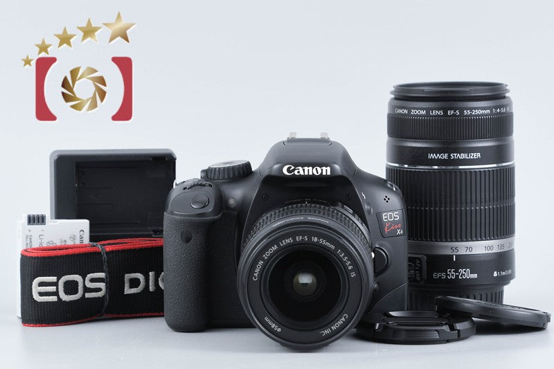 Canon EOS Kiss X4 / Rebel T2i / 550D 18.0 MP 18-55 55-250 Lenses