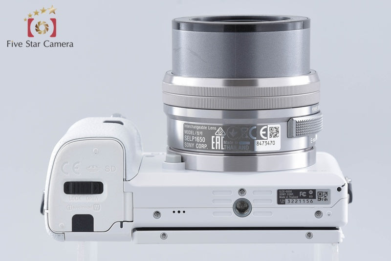 Sony Alpha α6000 ILCE-6000 White 24.3 MP 16-50 Lens [Multiple Languages]